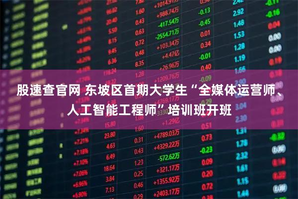 股速查官网 东坡区首期大学生“全媒体运营师、人工智能工程师”培训班开班