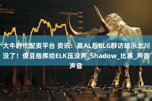 大牛时代配资平台 资讯：赢AL后BLG群访暗示北川没了！傻豆指挥给ELK压没声_Shadow_比赛_声音